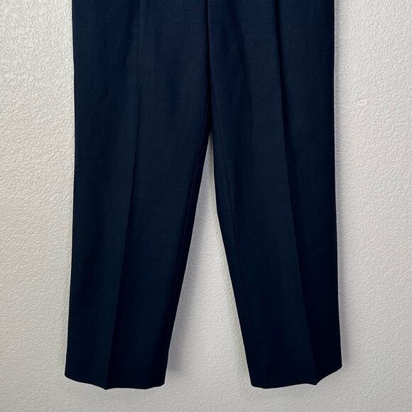 NWT Liz Claiborne Linen Blend Kylie Navy Blue Wrinkle Free Pants - Picture 5 of 13